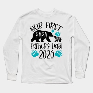 First Fathers Day Papa And Baby Bear Matching Long Sleeve T-Shirt